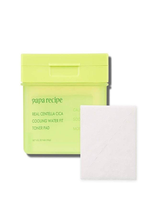 Papa Recipe Real Centella Cica Toner Pads (80 Sheets) – Soothing Cooling Pads with Panthenol for Hydration & Redness Care – Korean Skincare
