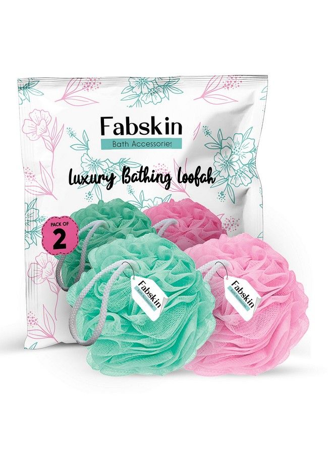 Fabskin Luxury Bathing Round Loofah For Men And Women And Hipster Charcoal Shower Gel Body Wash 250Ml ; Couples Pack Of 2 ; Aqua And Pink Loofah With Shower Gel ; Made In India - Image 3
