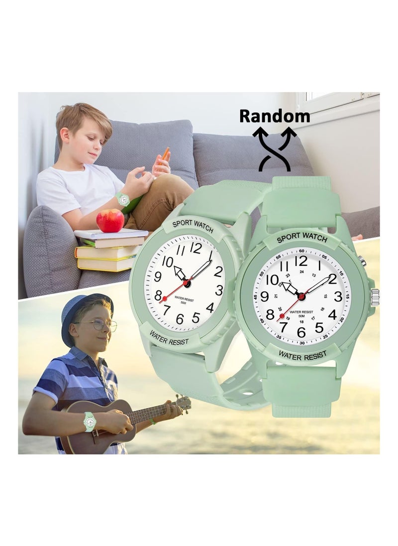 Y&D - Kids Analog Watch for Boys Girls, Waterproof Time Teaching with Night Light, Easy to Read and Learning Children 6-18 - Image 1
