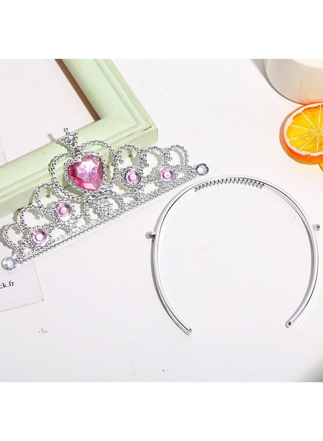 مجموعة تيجان الأميرة للأطفال 6 قطع، ملحقات تنكر الأميرة، مجموعة أساور تيجان مرصعة بالأحجار الكريمة، ملحقات حفلات تنكر للبنات، للبنات من 3-6 سنوات، لحفلات عيد الميلاد، حفلات التخرج، التصوير، والاستخدام اليومي - Image 3