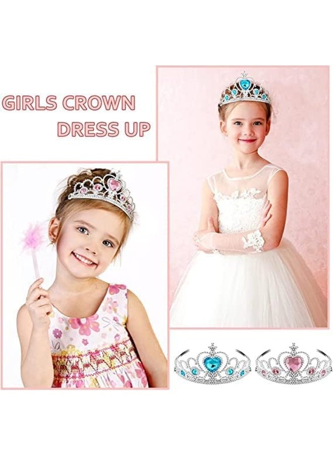 مجموعة تيجان الأميرة للأطفال 6 قطع، ملحقات تنكر الأميرة، مجموعة أساور تيجان مرصعة بالأحجار الكريمة، ملحقات حفلات تنكر للبنات، للبنات من 3-6 سنوات، لحفلات عيد الميلاد، حفلات التخرج، التصوير، والاستخدام اليومي - Image 4