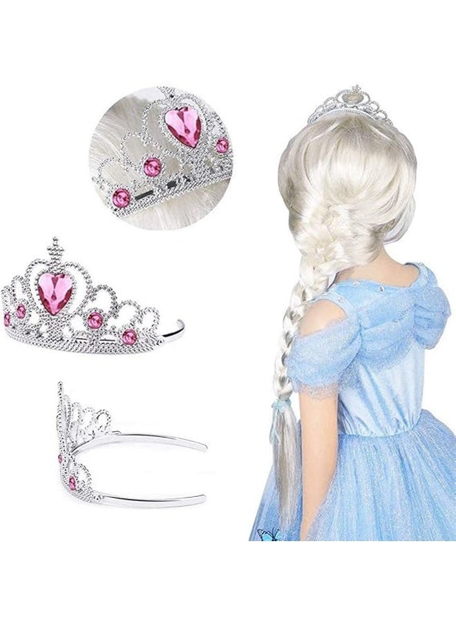 مجموعة تيجان الأميرة للأطفال 6 قطع، ملحقات تنكر الأميرة، مجموعة أساور تيجان مرصعة بالأحجار الكريمة، ملحقات حفلات تنكر للبنات، للبنات من 3-6 سنوات، لحفلات عيد الميلاد، حفلات التخرج، التصوير، والاستخدام اليومي - Image 5