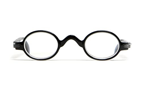 Calabria R314/R501S Vintage Retro Metal Reading Glasses +2.50 Black Men Women Designer Professor Round Single Power Readers - Image 2
