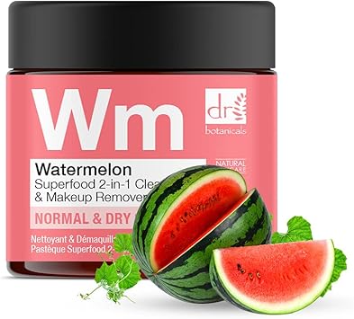 Dr Botanicals Natural Superfood 2 in 1 Cleanser Makeup Remover with Watermelon Seed Oil Omega Acids for Dry Oily Skin Reduce Sebum Removes impurities Recharges Face for a Glowing Look - Image 1