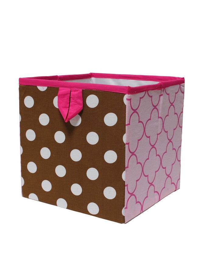 Butterflies/Ladybugs Storage Box, Pink/Chocolate, Small