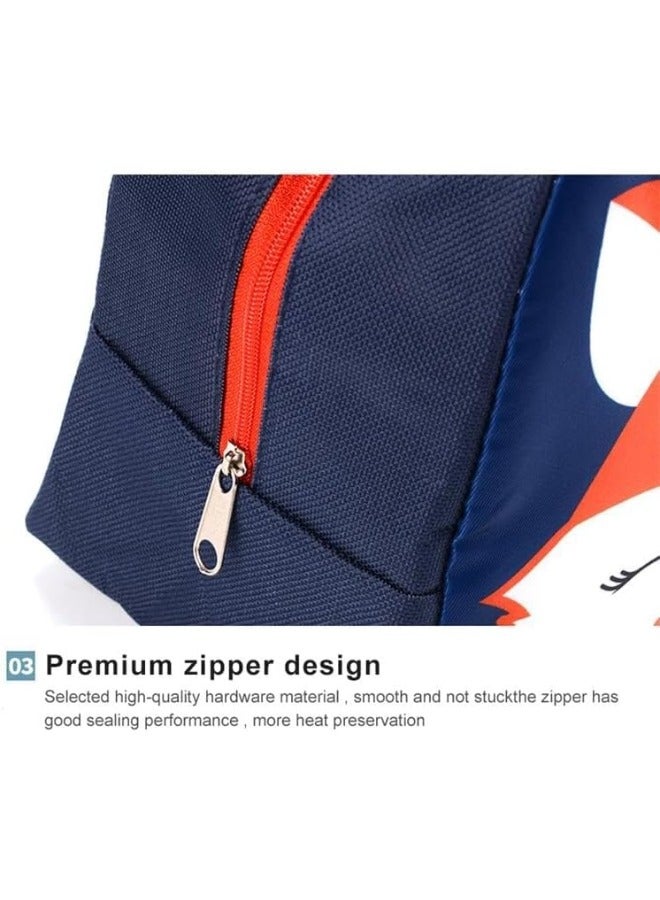 Kids Lunch Bag, Cute Cartoon Large Capacity Waterproof Portable Insulated Lunch Bag, High Quality Oxford Cloth - (Random Style) - Image 4