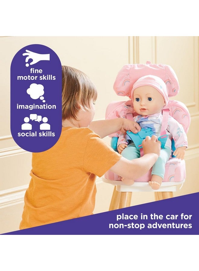 Casdon Baby Huggles Toys - Pink Booster Seat - Car Seat For Dolls with Adjustable Headrest & Buckles - Fits Dolls Sizes Up to 14" - Suitable for Preschool Toys - Playset for Children Aged 3+ - Image 4