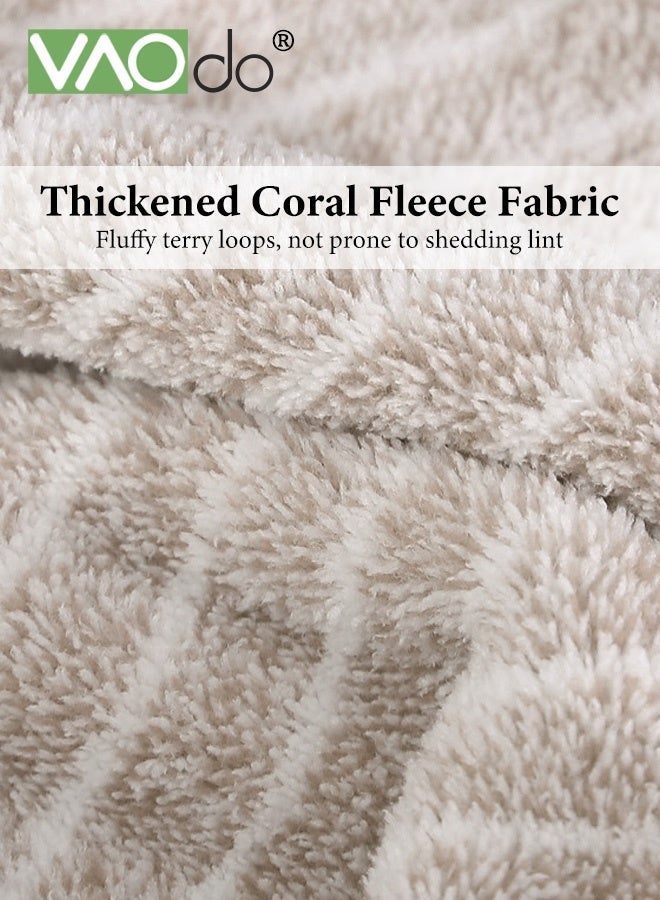 فاو دو مجموعة من 2 قطعة من مناشف الحمام، منشفة حمام خفيفة الوزن منسوجة بحياكة كابل، منشفة فائقة النعومة وذات قدرة امتصاص عالية 35*75 سم ومنشفة حمام 70*140 سم - Image 4