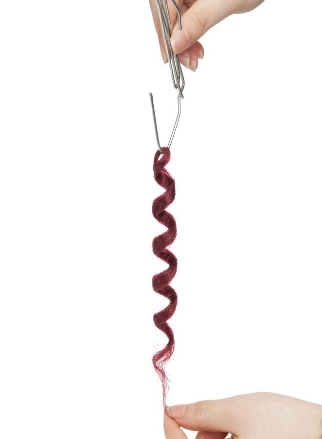 S-noilite [5 packs] Jamaican Bounce Jumpy Wand Synthetic Kenzie Curl 20 Roots/Pack Braiding Hair Extension (10inch, Burgundy) - Image 5