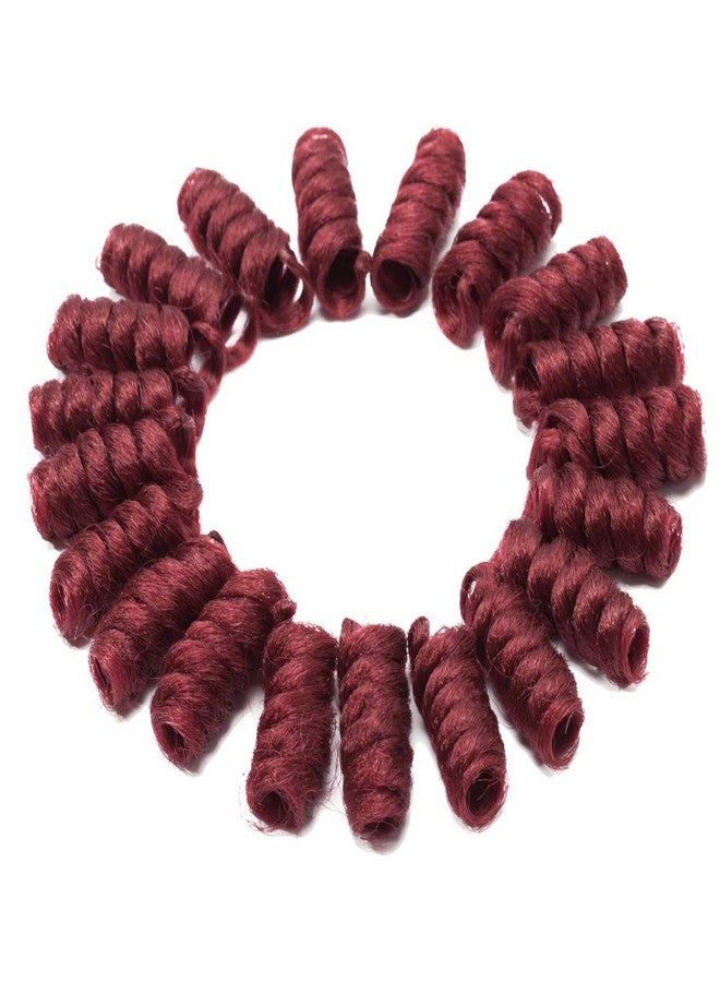 S-noilite [5 packs] Jamaican Bounce Jumpy Wand Synthetic Kenzie Curl 20 Roots/Pack Braiding Hair Extension (10inch, Burgundy) - Image 2