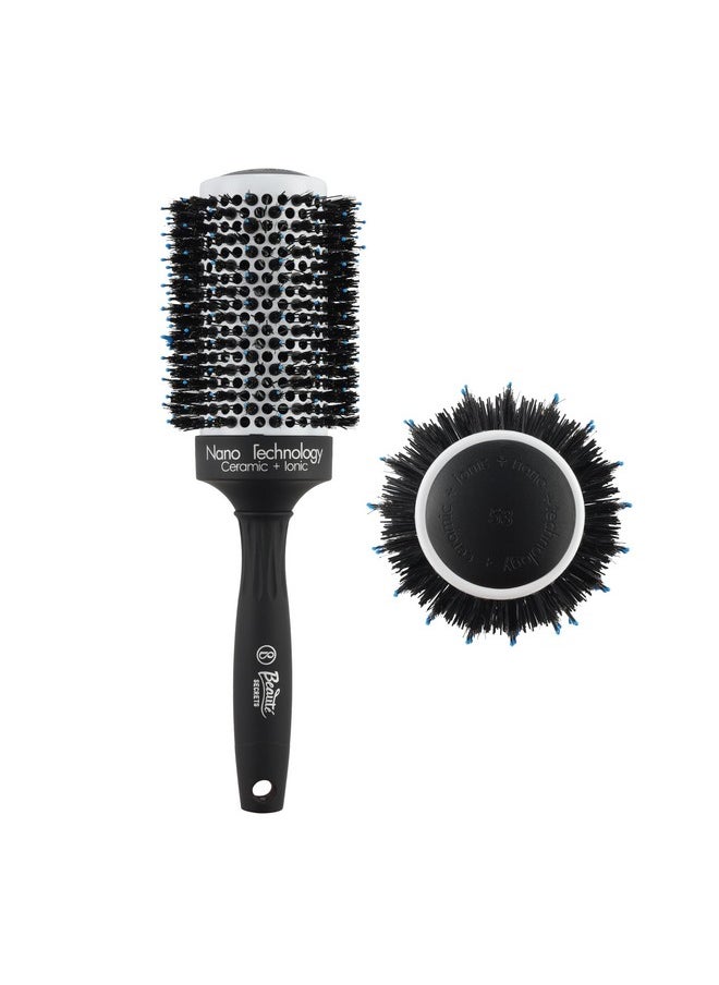 Beaute Secrets - Boar Bristles Round Hair Brush, Thermal Ceramic & Ionic Tech, Roller Hair Brush For Blow Drying, Curling, Straightening, Add Volume & Shine (53 Mm) - Image 1