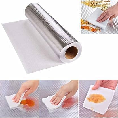 HETARMI ENTERPRISE Hetarmi Kitchen Sheets for Shelves Waterproof Cupboard mats roll for Wardrobe Anti Slip mat for Kitchen Cabinet Shelf Liners Sheet roll for Floor Platform Fridge (Diamond Foil Sticker - Image 5