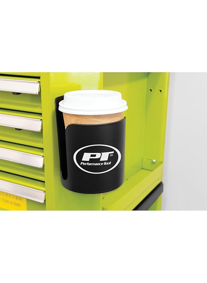 Performance Tool W12525 Black Magnetic Cup Caddy, Organizer Magnet For Bottles, Screwdrivers, Pencils - Image 4