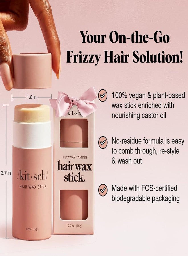 Kitsch Hair Wax Stick for Women & Men - No Residue Hair Finishing Stick for Flyaways, All Day Hold Styling Product for Smoothing Hair Strands, Hair Slick Back Stick, Anti-Frizz and Fly Away Hair Tamer - Image 3
