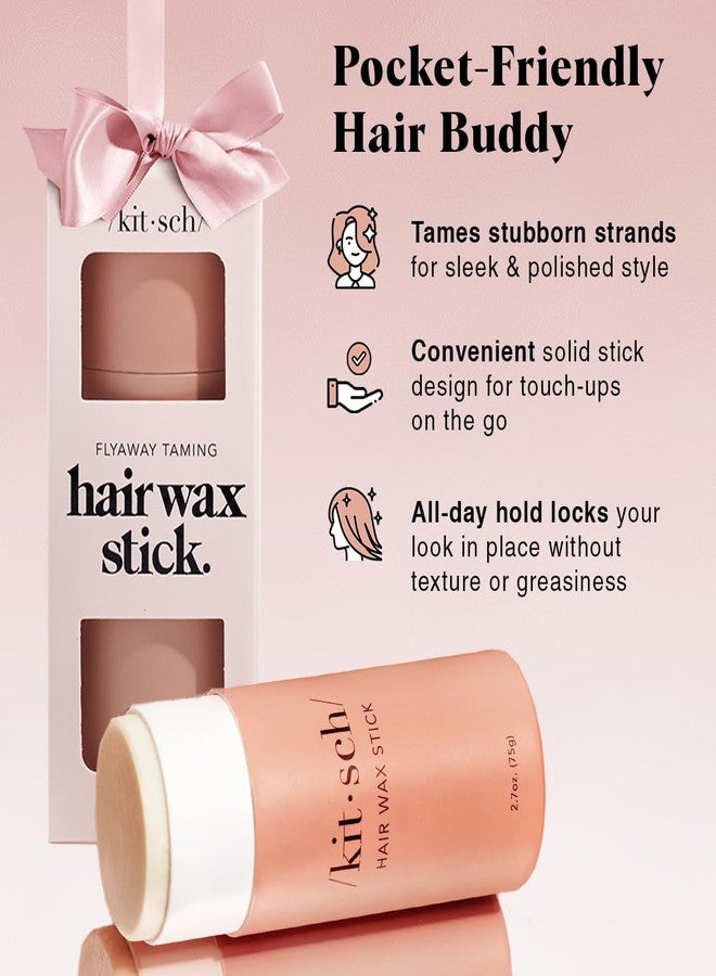 Kitsch Hair Wax Stick for Women & Men - No Residue Hair Finishing Stick for Flyaways, All Day Hold Styling Product for Smoothing Hair Strands, Hair Slick Back Stick, Anti-Frizz and Fly Away Hair Tamer - Image 2