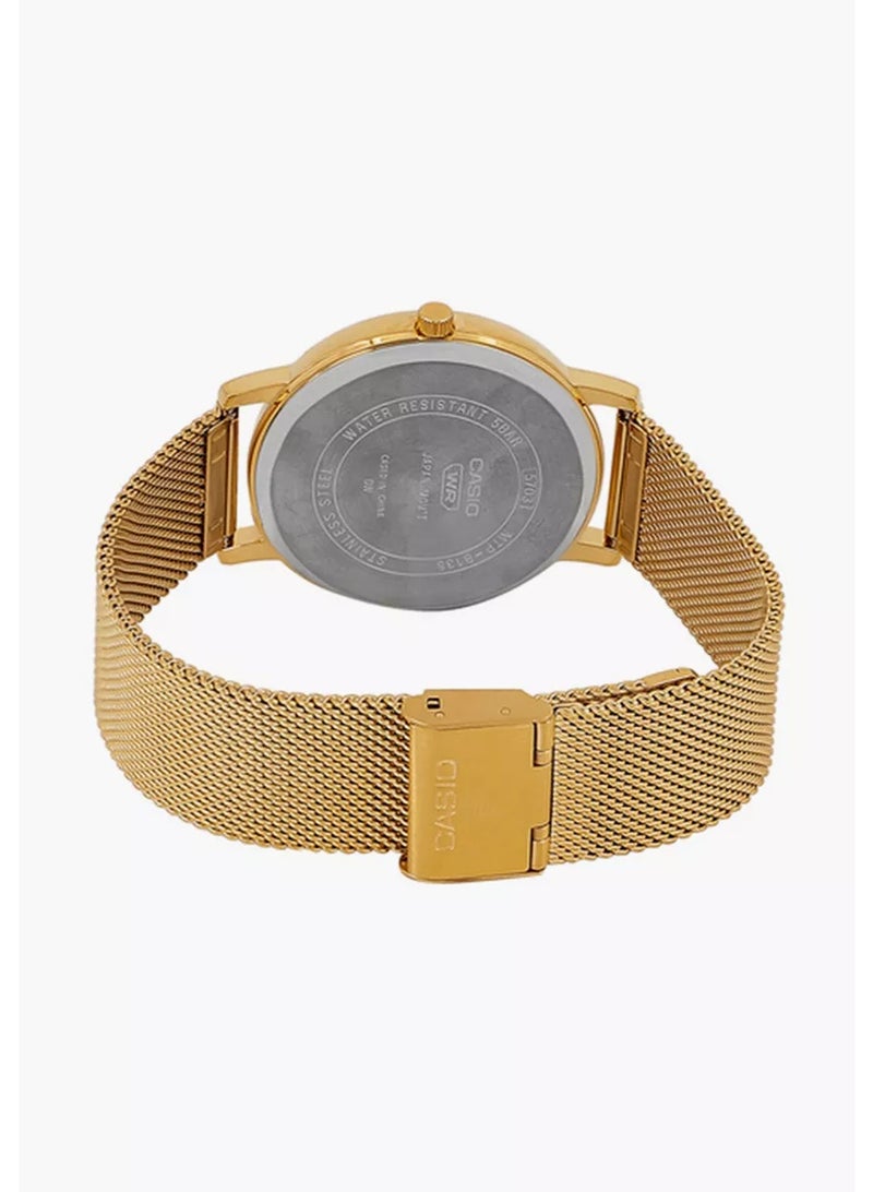 Casio Men's Watch - MTP-B135MG-1AVDF Black Dial, Gold Band - Image 3