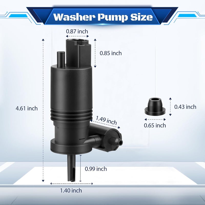 HHCSOP Windshield Washer Pump w/Grommet, Replacement for Jeep Grand Cherokee Wrangler Commander Compass Patriot | Dodge Grand Caravan Durango Journey Nitro | Chrysler Town & Country Aspen, 05179153AC Multi-price design picks - Image 4