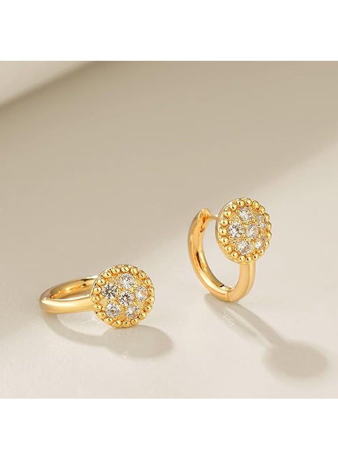 MEVECCO Women Huggie Hoop Earrings Gold Ear Stud Cuff 14K Gold Filled Small Boho Beach Simple Delicate Handmade Hypoallergenic Jewelry Gift - Image 5