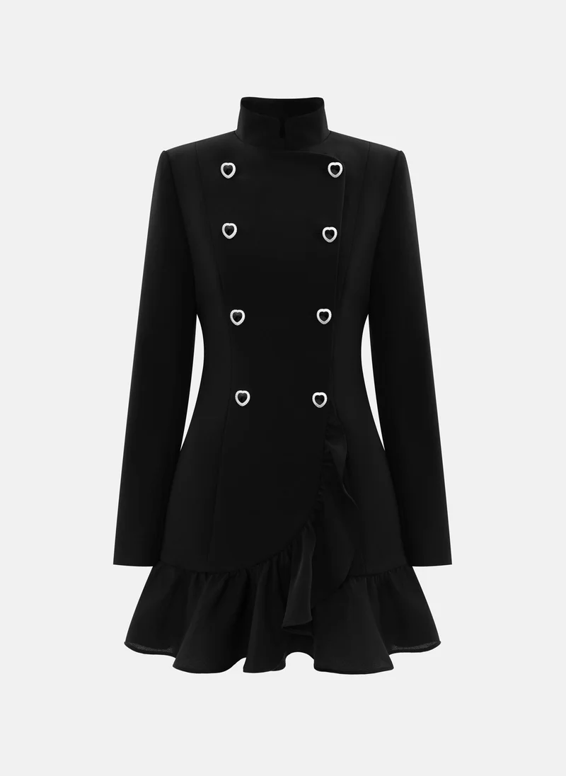 Lichi Mini blazer dress with heart buttons