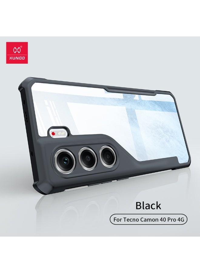 Case Compatible Tecno Camon 40 Pro, Hole Cooling Case Hybrid Clear TPU Bumper Aluminum Heat Shield - Image 1