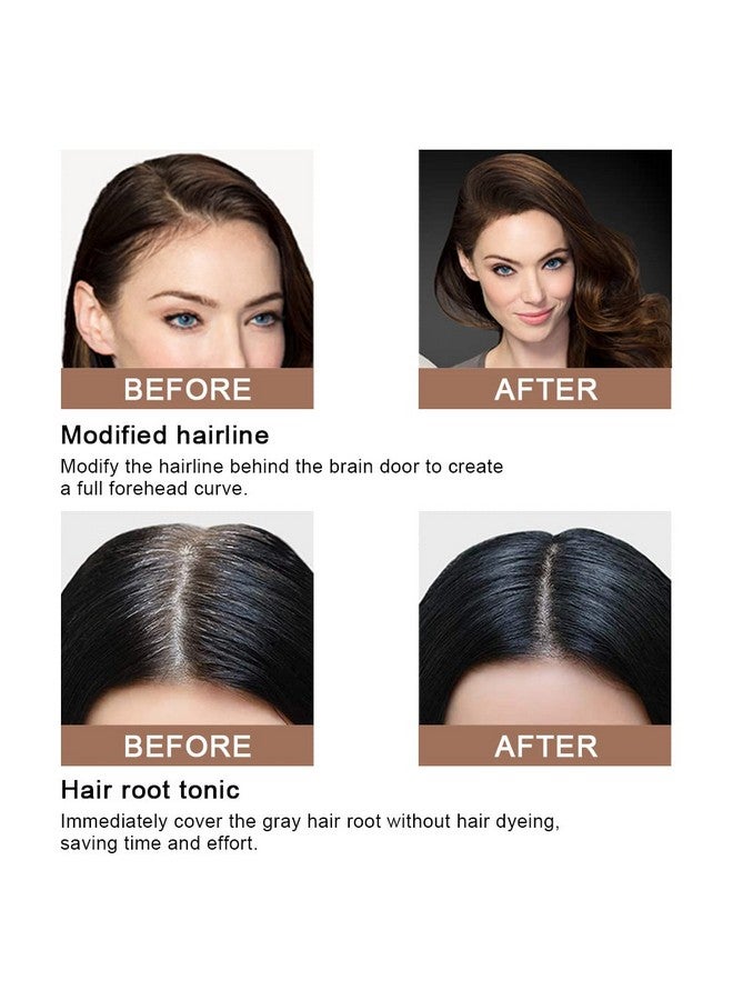 يوميز دايري بودرة ظل لخط الشعر والجسم بالكامل واللحية - تركيبة مقاومة للبقع لمدة 48 ساعة، تعمل على صبغ الجذور للشعر الخفيف والبقع الصلعاء والجذور الرمادية، 4 جرام (بني 01#) - Image 3