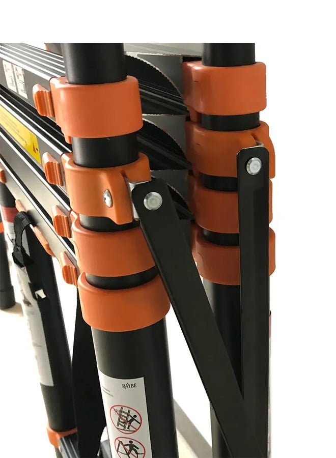Imported telescopic Carbon Steel ladder interlocking adjustable –3.9 meters long multi-sided ladder steps on both sides /YT-CTA390 - Image 2