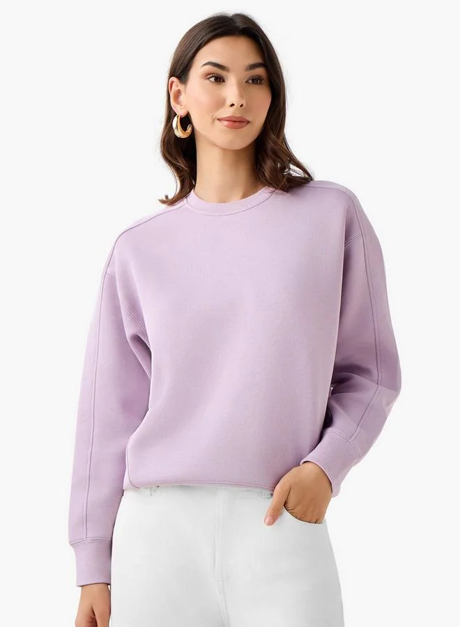 سبلاش فيڤ Relaxed Fit Sweatshirt with Cut and Sew