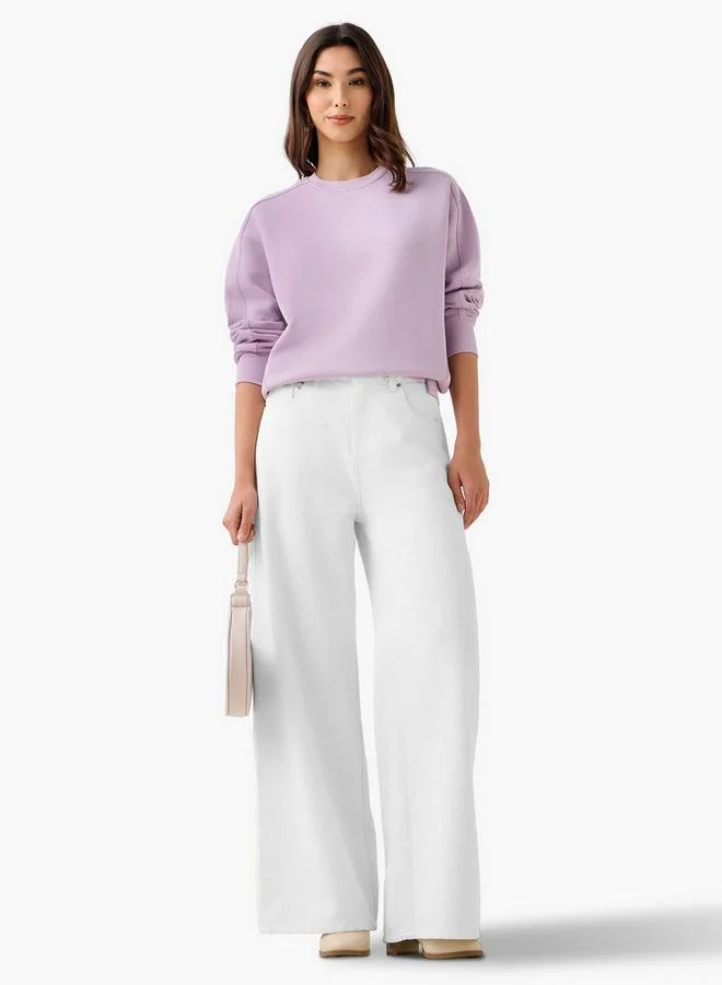 Splash FAV Relaxed Fit Sweatshirt with Cut and Sew