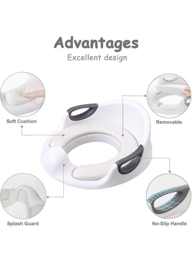 VIBOE Toddler Potty Training Toilet Seat with Cushion & Handles - Image 2
