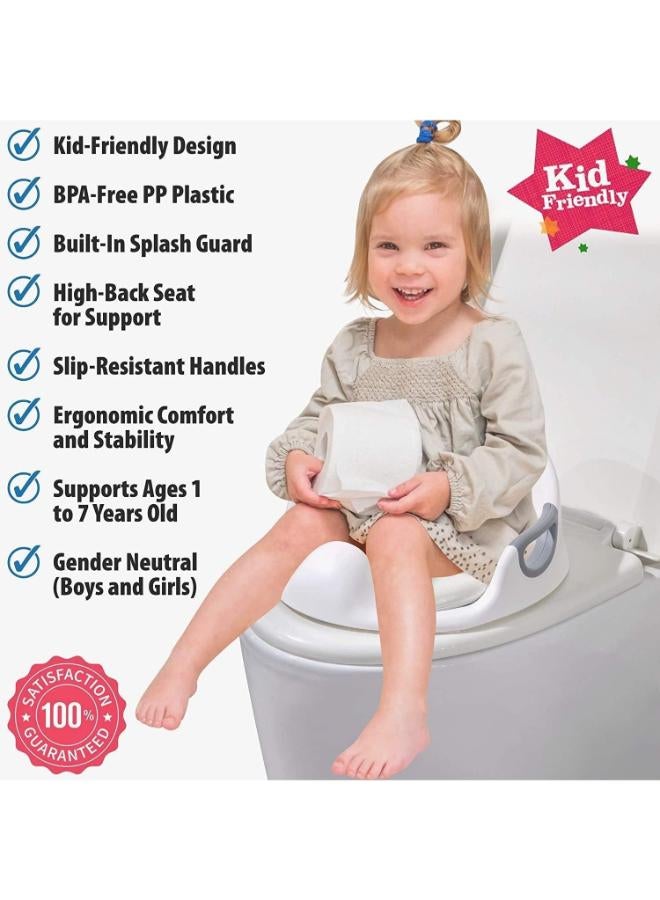 VIBOE Toddler Potty Training Toilet Seat with Cushion & Handles - Image 1