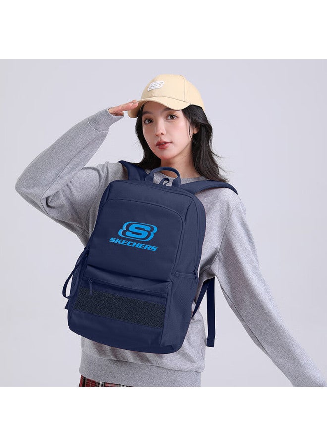 Skechers Large Capacity Diy Travel Commuter Laptop Backpack For Men College Students High School Middle School Girls Navy Blue - Image 3