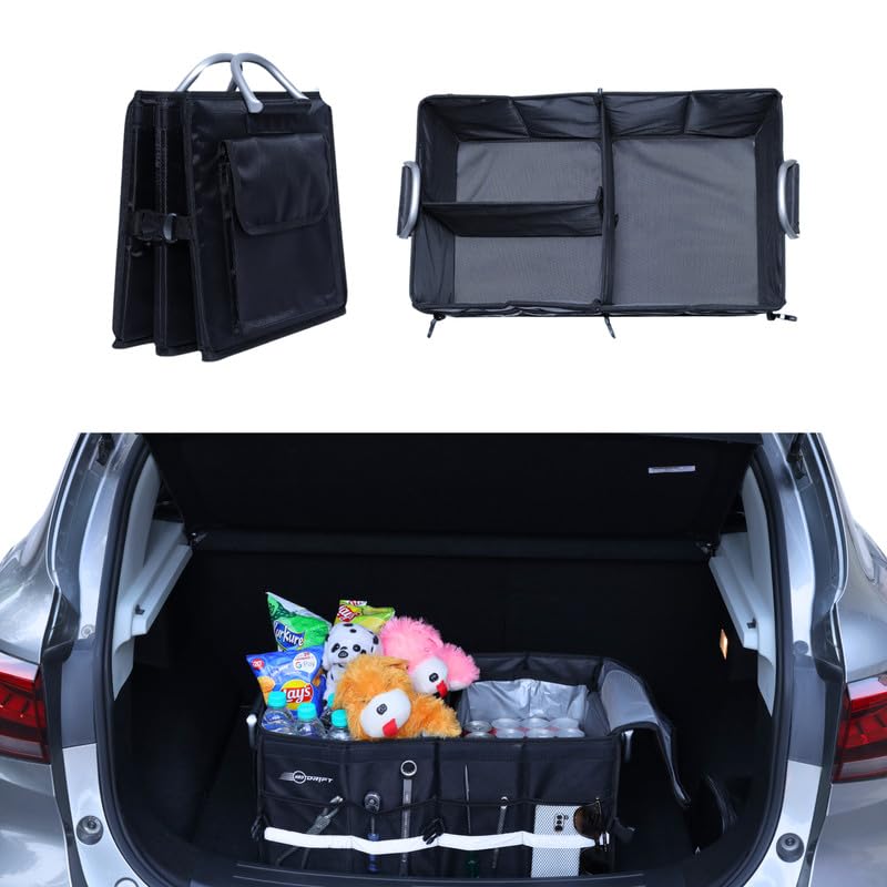 Neodrift Trunk Master Pro Without Cooler Bag - Multi-Compartment Car Organizer, Durable & Portable Polyester, Anti-Skid For Sedan, Suv, Minivan - Ideal For Cargo, Gifts, Toys, Automobiles, Black - Image 1