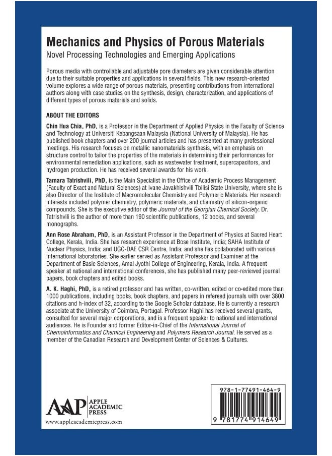 Mechanics and Physics of Porous Materials: Novel Processing Technologies and Emerging Applications  - Image 2