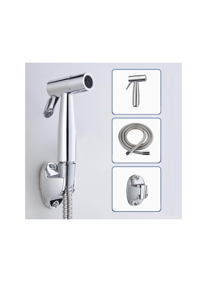 The Bros Bidet Sprayer for Toilet-Adjustable Water Pressure Control with Bidet Hose, Toilet Shattaf Adapter Spray Handheld Bidet Shower Head Wall Bracket Hose Kit | 1.2M | - Image 3