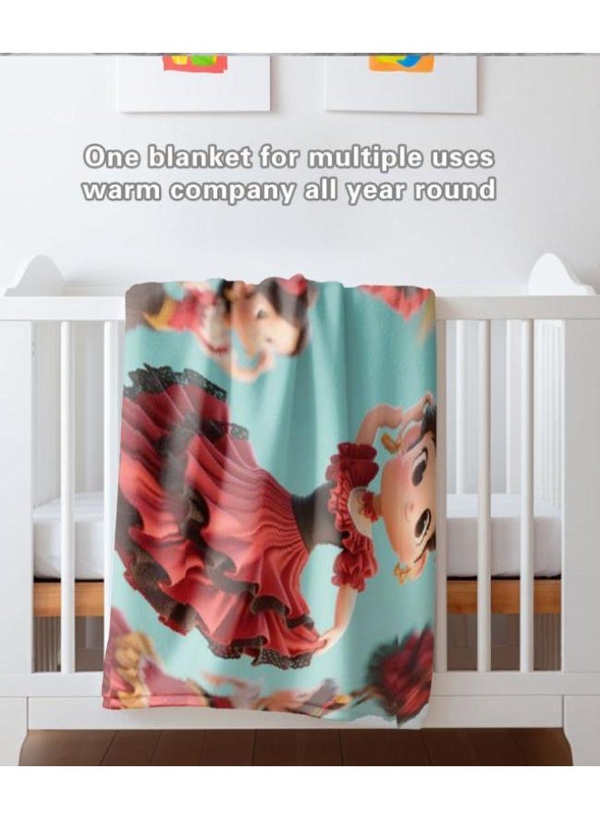 general Baby and children's cartoon flannel thin blanket (warm and comfortable, suitable for sleep, game use) 70cm*100cm - Image 3