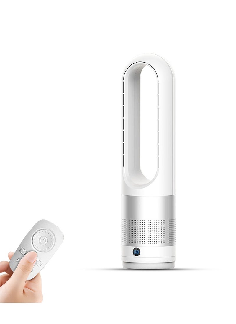 Cool Baby Coolbaby Coolbabyadjustable Bladeless Fan Ultra Quiet Air Purification Tower Fan Remote Control Cyclewhite, silver  - Image 1