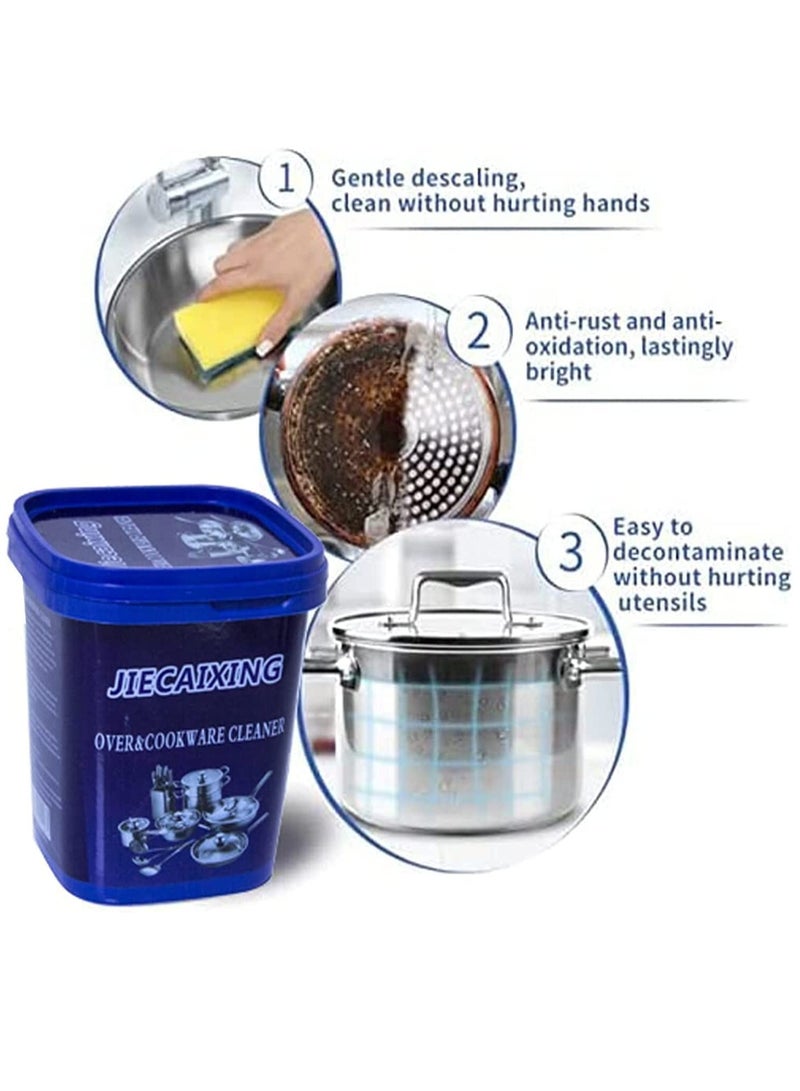 Over & Cookware Cleaner Stainless Steel Cleaning Paste Remove Stains from Pots Pans Multi-Purpose Cleaner & Polish Removes Household Clean Universal Cleaning Paste for Removing Rust - Image 5