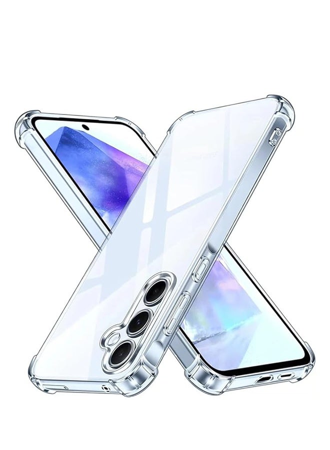 WAEKIL 2 in 1 Samsung Galaxy A55 5G  Protection Set - Ultra Clear Shockproof Case & Edge-to-Edge Screen Protector, 360 Degree Protection, Back Cover & Screen Protector for Samsung Galaxy A55 5G - Image 2