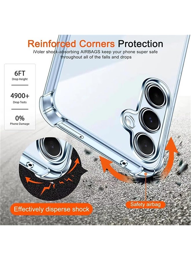 WAEKIL 2 in 1 Samsung Galaxy A55 5G  Protection Set - Ultra Clear Shockproof Case & Edge-to-Edge Screen Protector, 360 Degree Protection, Back Cover & Screen Protector for Samsung Galaxy A55 5G - Image 5