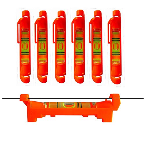 YOTOM 7 pcs Hanging Bubble Line Level for Building Trades, Engineering, Surveying, Metalworking and other Equipment Measure (Orange-Red - 7 Pack) - Image 1