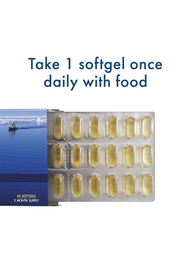 WHC , UnoCardio 1000 Fish Oil, 1300 mg of Pure Triglyceride Fish Oil with Omega-3 (1180 mg), 665 mg EPA and 445 mg DHA and 25 mcg (1000 IU) Vitamin D3 per softgel, Natural Orange, 60 softgels - Image 5