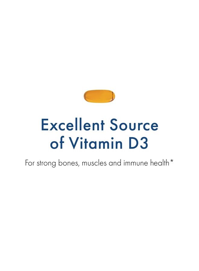 WHC , UnoCardio 1000 Fish Oil, 1300 mg of Pure Triglyceride Fish Oil with Omega-3 (1180 mg), 665 mg EPA and 445 mg DHA and 25 mcg (1000 IU) Vitamin D3 per softgel, Natural Orange, 60 softgels - Image 3