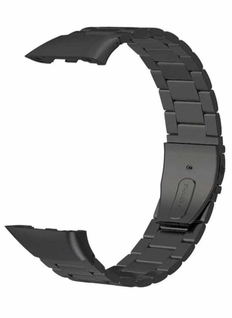 Generic For Huawei Band 6 & Honor Band 6 - Stainless Steel Bracelet Watch Band Strap - Black  - Image 2