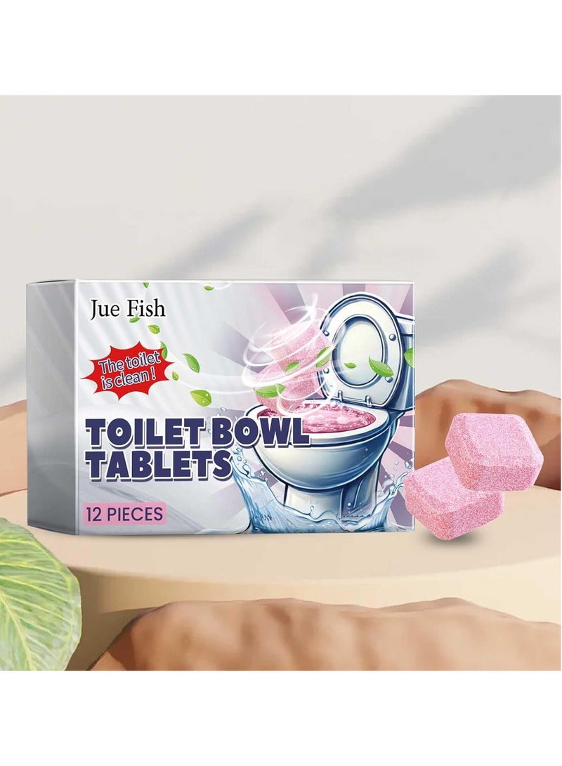 KASTWAVE 12Pcs Automatic Toilet Bowl Cleaner Tablets, Toilet Bowl Cleaner, Automatic Toilet Chlorine Tablets, Household Toilet Cleaner, Long-Lasting Bleach Tablets for Against Tough Stains - Image 5