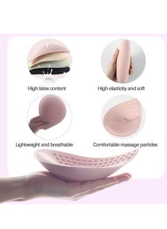 SYOSI 4 Pairs of Bra Cushion Inserts, Breathable Anti Walking Bra Inserts Removable Latex Bra Inserts for Women's Sports Cup Bra or Swimsuit Bikini Inserts (Green+Black+Pink+Apricot XL)  - Image 4