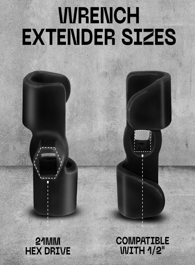 Silginnes Universal Wrench Extender Tool Bar Adaptor for Garages, Repair Shops, DIY, Automotive - Extends Wrenches for Stubborn Nuts & Bolts - Black - Image 3