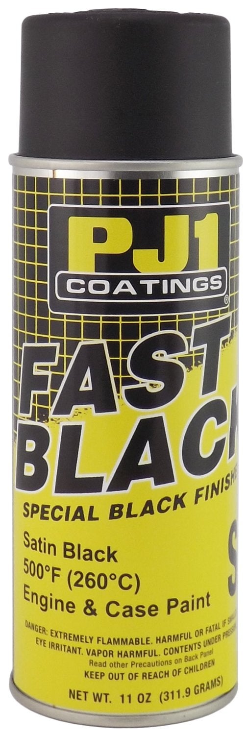 PJ1 16-SAT Satin Black Black Satin Engine Spray Paint (Aerosol), 12 oz - Image 5