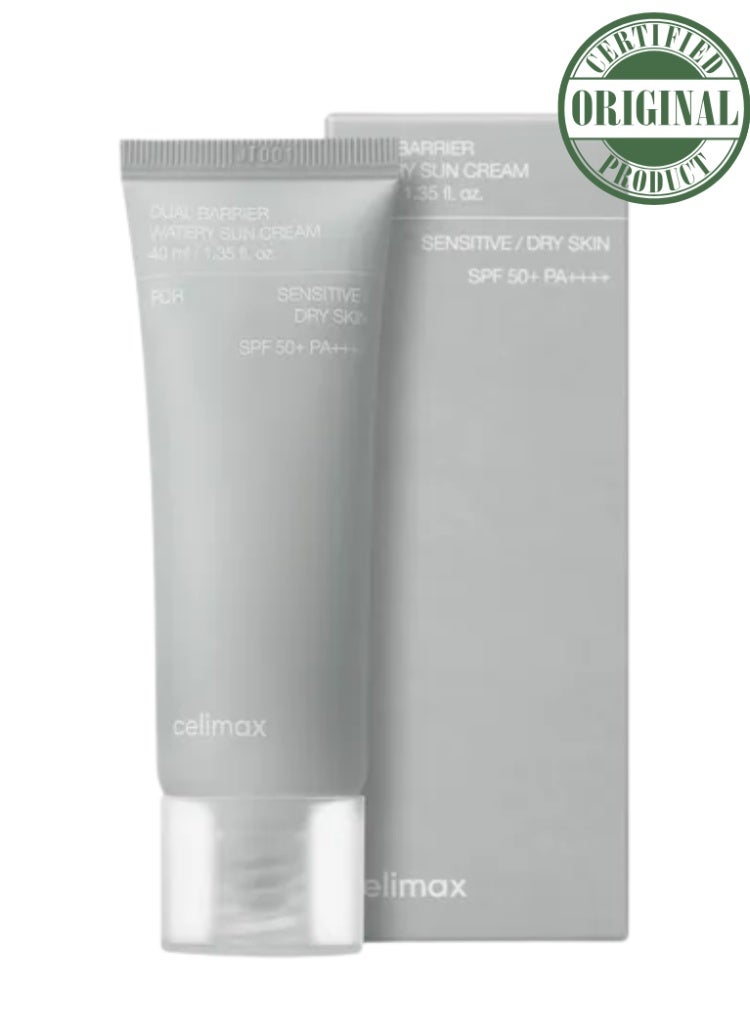 سيليماكس كليماكس كريم واقي الشمس المائي بالحاجز المزدوج SPF50+ PA++++ بحجم 40 مل – واقي شمس خفيف ومرطب للبشرة الحساسة والجافة - Image 1