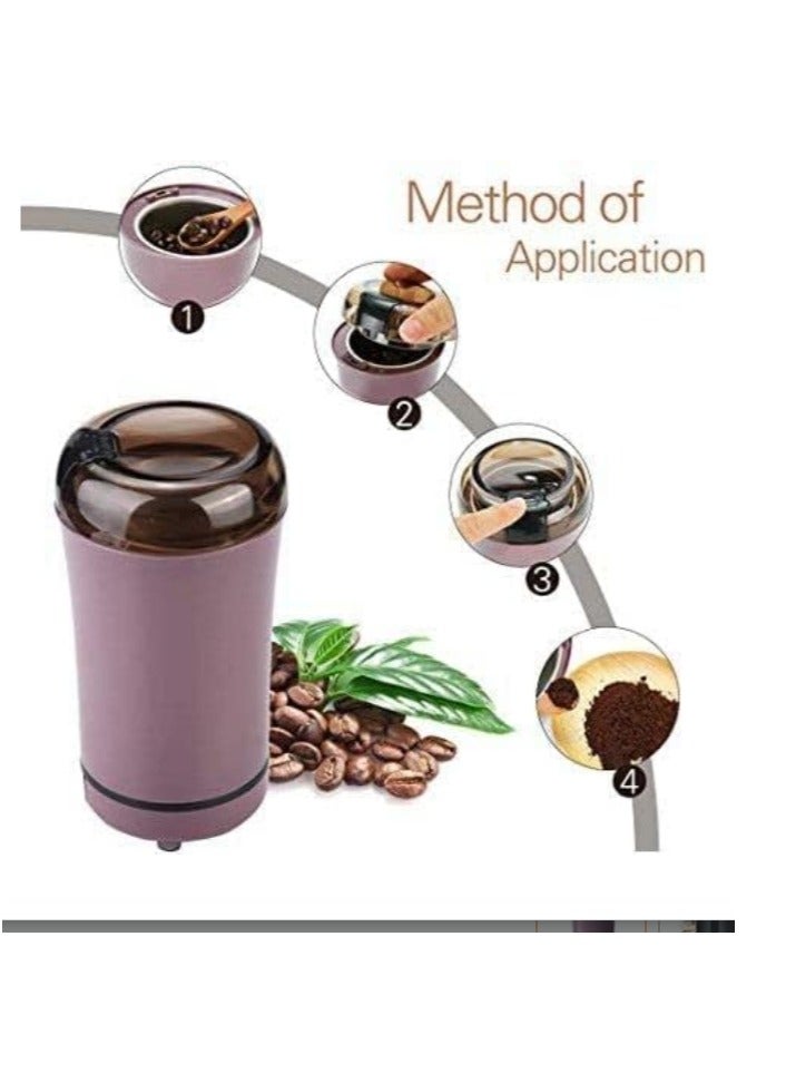 OASIS-TH Electric Coffee Bean Grinder Mill Kitchen Tool Herbs Salt Pepper Spices Nuts Grains Mini Medicine Flour Powder Crusher (UK Plug) - Image 3
