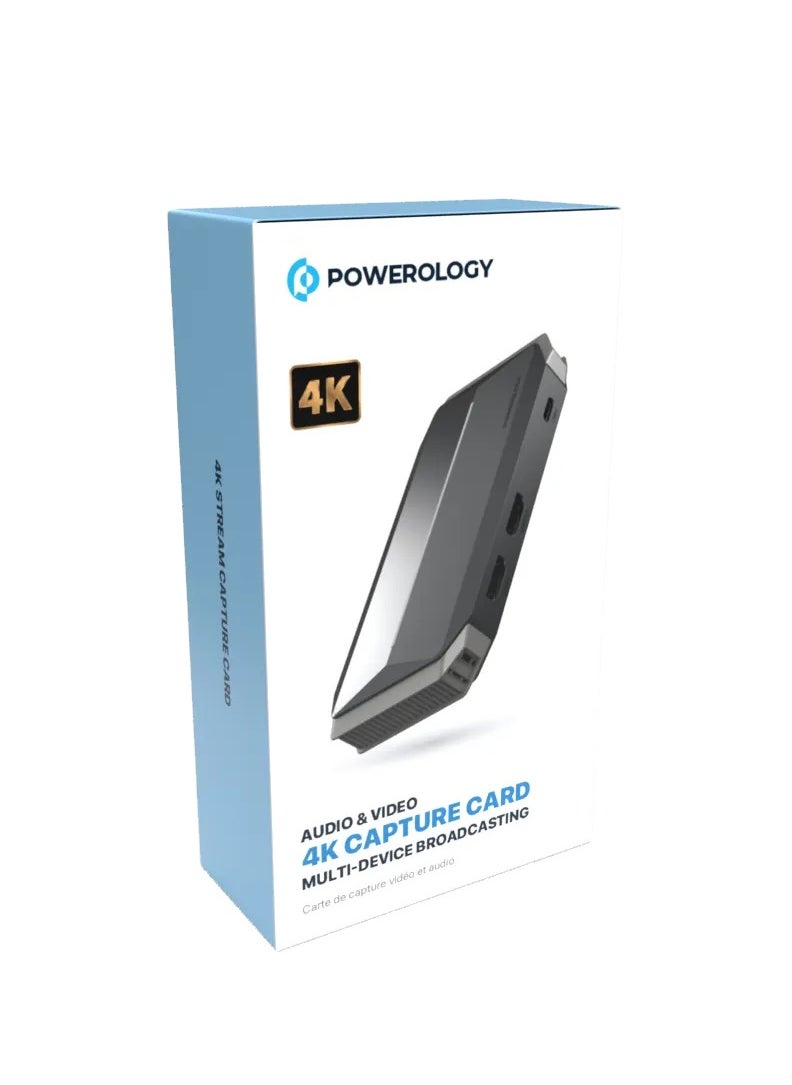 Audio & Video 4K Capture Card Multi-Device Broadcasting / HDMI Port / 30 Meters Transmission Range - Grey